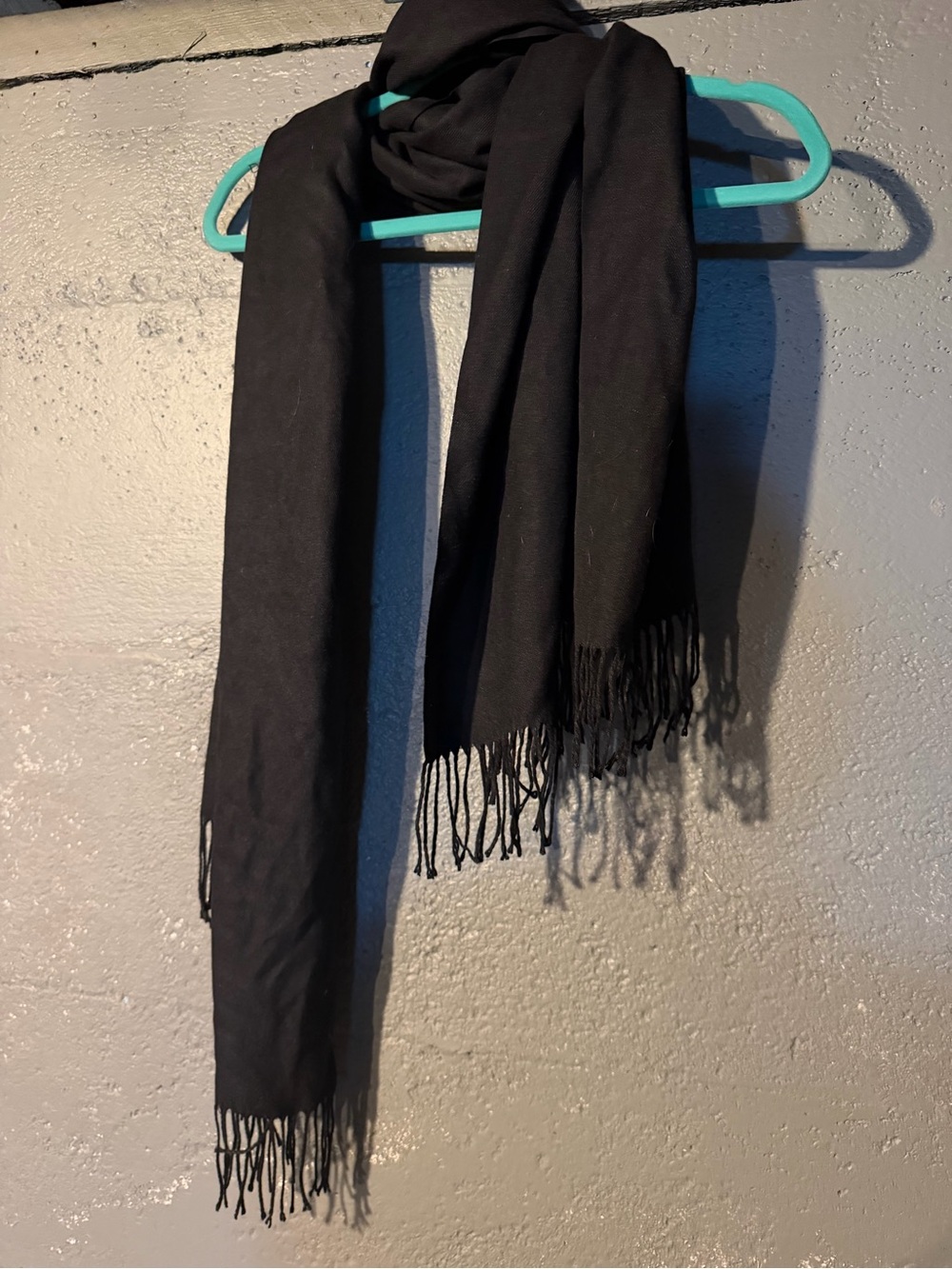 Classic Black Fringe Scarf for Women - Elegant Everyday Wrap